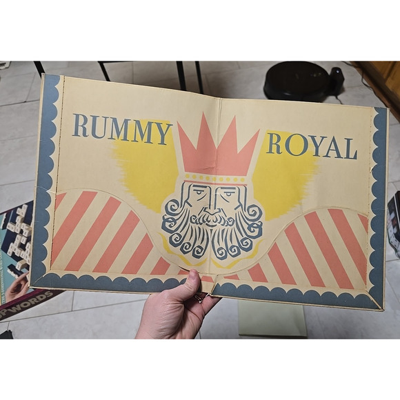 Vintage 1937 Whitman Rummy Royal Table Size Game Sheet Card Game - Complete - Picture 6 of 7